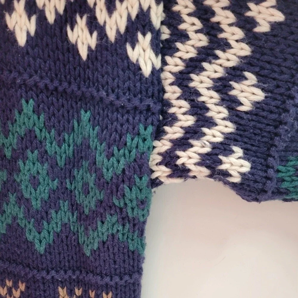 Vintage Lord Jeff The Better Sweater Mens Medium‎ Multicolor Cable Knit